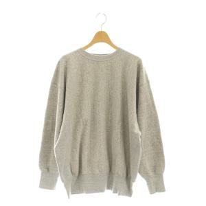 AMERICANA コットン スウェット トレーナー クルーネック グレー /AT OS
