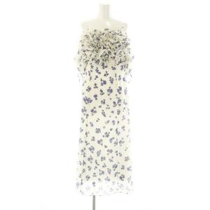 23AW ウエストリブプリントワンピース ロング 長袖 花柄 1 M