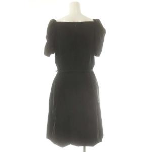 M'S GRACY スクエアネック ワンピース ひざ丈 半袖 38 黒 ブラック /AT OS