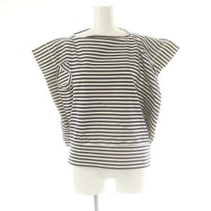 Comme des Garcons ボーダー アシンメトリー カットソー 半袖 XS 白 ホワイト 紺