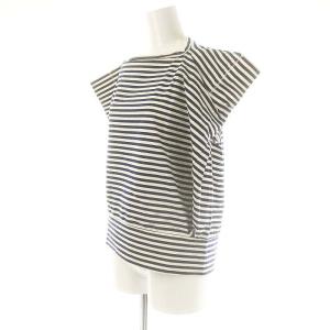 JUNYA WATANABE Comme des Garcons ボーダー アシンメトリー カットソー 半袖 XS 白 ホワイト 紺