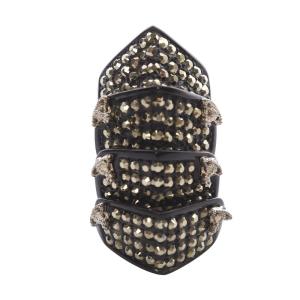 Vivienne Westwood アーマーリング ラインストーン 13号 ブラック