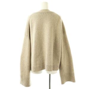 MUSE de Deuxieme Classe CHESS Vネック カーディガン ウール ベージュ /SY OS