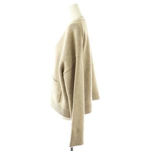 MUSE de Deuxieme Classe CHESS Vネック カーディガン ウール ベージュ /SY OS
