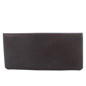 IL BISONTE 長財布 お札入れ フラップ 二つ折り レザー こげ茶 /YO20