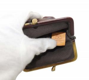 IL BISONTE コインケース 小銭入れ がま口 レザー ダークブラウン 411183 /YO13