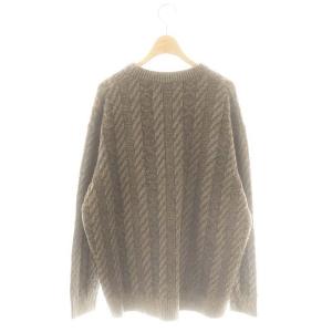 mizuiro ind mizuiroind プレーティングステッチクルーネックプルオーバー ニット セーター ウール 茶 /MI OS