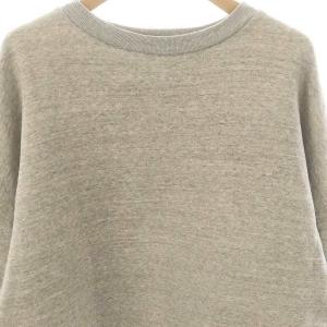 AMERICANA AMERCANACOLLEGEプリントスウェット トレーナー クルーネック 裏起毛 グレー /AT OS