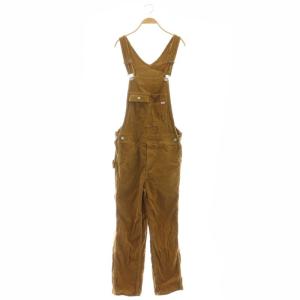 コーデュロイ オーバーオール ストレート M 茶 ブラウン /AT OS
