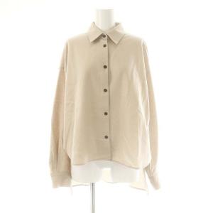23AW ウールバランサーオーバーサイズカットソー シャツ 長袖 バックテール 38 ベージュ /ES