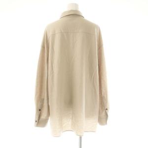 ADORE 23AW ウールバランサーオーバーサイズカットソー シャツ 長袖 バックテール 38 ベージュ /ES