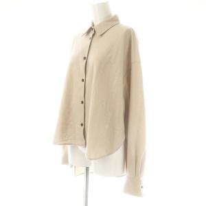 ADORE 23AW ウールバランサーオーバーサイズカットソー シャツ 長袖 バックテール 38 ベージュ /ES
