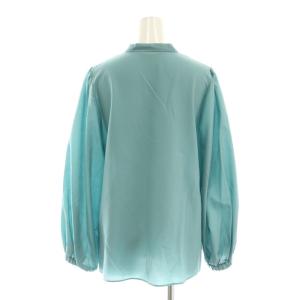 VIVIENNE TAM キーネック 長袖ブラウス スキッパー 38 緑 グリーン /AT OS