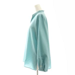 VIVIENNE TAM キーネック 長袖ブラウス スキッパー 38 緑 グリーン /AT OS