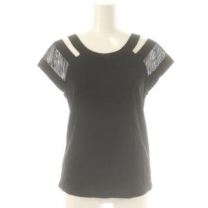パワーネット デザイン カットソー 半袖 オープンショルダー 1 ブラック /ES OS