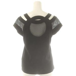 VIVIENNE TAM パワーネット デザイン カットソー 半袖 オープンショルダー 1 ブラック /ES OS