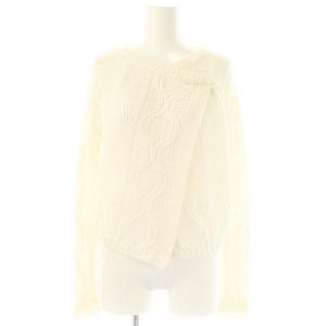 チャイナボタン カーディガン ニット 長袖 0 ホワイト /ES OS