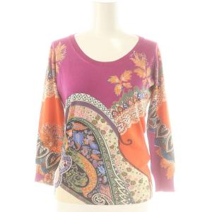 総柄ニット カットソー シルク 40 マルチカラー /DO OS