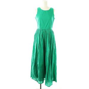 夏のレディドレス ワンピース ロング ノースリーブ グリーン /DF OS