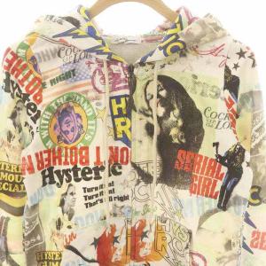 HYSTERIC GLAMOUR 総柄 ジップアップ パーカー F マルチカラー /AT OS