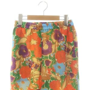 MUVEIL フラワー柄 イージー パンツ ストレート 36 マルチカラー /AT OS