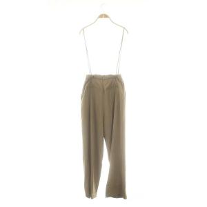 IENA 24SS サスペンダーツイルパンツ ワイドパンツ タック 38 カーキベージュ /ES OS