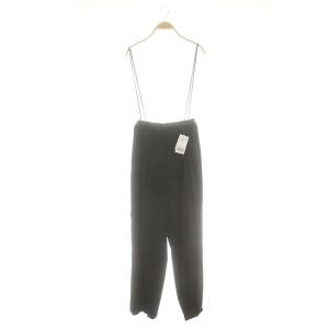 24SS サスペンダーツイルパンツ ワイドパンツ タック 38 ブラック /ES OS