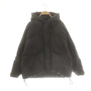 ショートダウンジャケット ジップアップ 0 黒 ブラック /AT OS