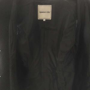 Apuweiser-riche 23SS ポリエステルツイードベスト 前開き 2 ブラック /HK OS