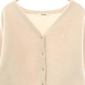 SNIDEL ラクーンニットカーディガン ウール混 アンゴラ混 F ライトピンク /MI OS