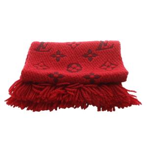LOUIS VUITTON エシャルプ ロゴマニア マフラー レッド M72432