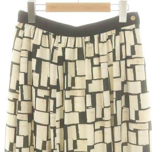 23区 vingt-trois 24AW 【洗える】ARGENTIコラージュプリント ティアードスカート フレア