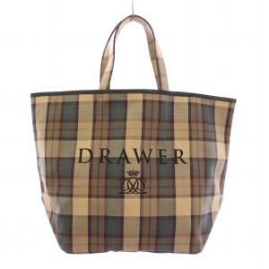 ノベルティ トートバッグ ハンドバッグ ロゴ 刺繍 チェック柄 総柄 マルチカラー /BB OF