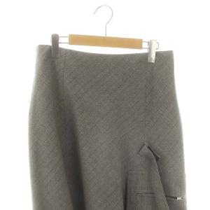 sacai 23AW チョークストライプ ストラップ付き スカート ロング 3 XL グレー /SY OS