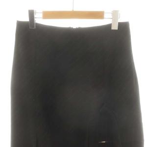 sacai 23AW チョークストライプ ストラップ付き スカート フレア ワンショルダー 3 黒 /MI OS