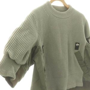 sacai 22-06365 Nylon Twill×Knit Pullover