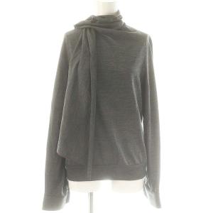 23AW スカーフカラーハイゲージニット カットソー ウール 2 グレー /MI OS