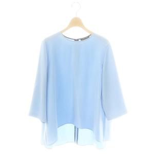 8分袖ブラウス チュニック 38 水色 /MI OS