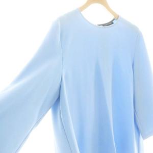 YOKO CHAN YOKOCHAN 8分袖ブラウス チュニック 38 水色 /MI OS