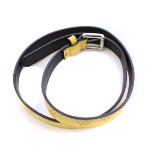 DRIES VAN NOTEN ベルト リバーシブル 型押し 80 イエロー ブラック