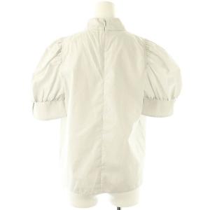 SNIDEL パフスリーブリボンシャツブラウス F グレー SH /SY OS