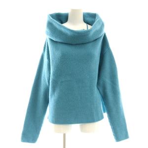 MILA OWEN MILAOWEN オフタートル2WAY畦ニットセットアップ 上下 セーター スカート 長袖 0 青 ブルー /AT OS