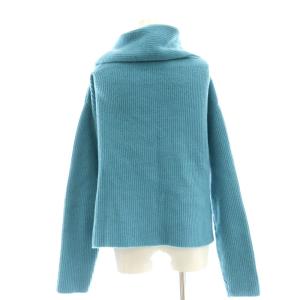 MILA OWEN MILAOWEN オフタートル2WAY畦ニットセットアップ 上下 セーター スカート 長袖 0 青 ブルー /AT OS