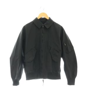 25SS オーガニックコットンシルク 高密度 タイプライター ブルゾン 1 ブラック
