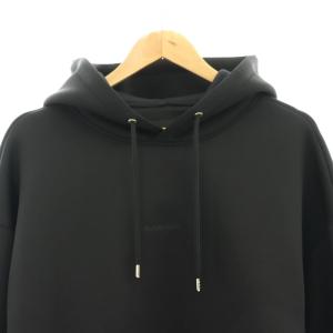 1PIU1UGUALE3 ボンディング プルオーバー パーカー ダンボールニット 4 黒 /MI OS AD