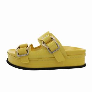 3.1 phillip lim プラットフォームサンダル 厚底 リザード型押し 37 黄 イエロー /FF