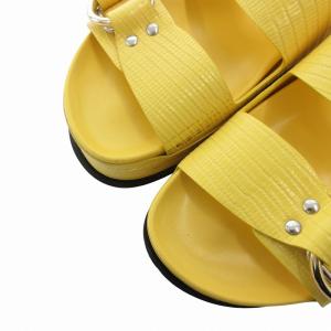 3.1 phillip lim プラットフォームサンダル 厚底 リザード型押し 37 黄 イエロー /FF