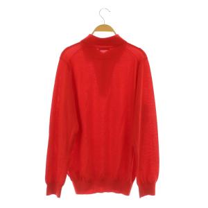 SLOANE 14G天竺 エクストラファインメリノウール ポロ ニット ポロシャツ 長袖 4 レッド /MY OS