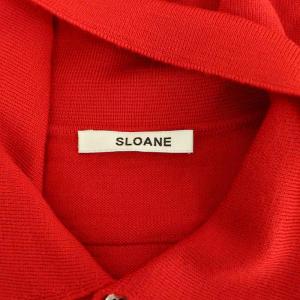 SLOANE 14G天竺 エクストラファインメリノウール ポロ ニット ポロシャツ 長袖 4 レッド /MY OS