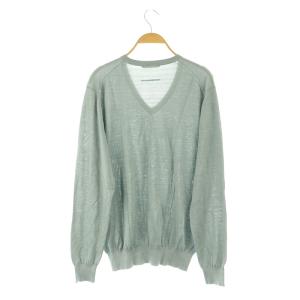 SLOANE 18G シルク天竺長袖Vネック カットソー ニット 長袖 5 サックスブルー /MY OS